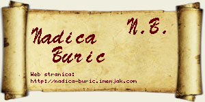Nadica Burić vizit kartica
